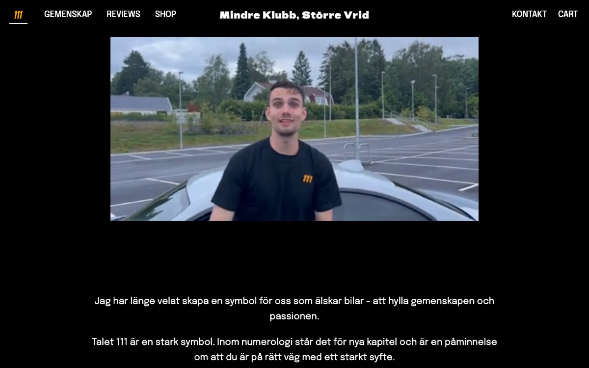 Jomio — t-shirtbutik och bil-community åt Johannes