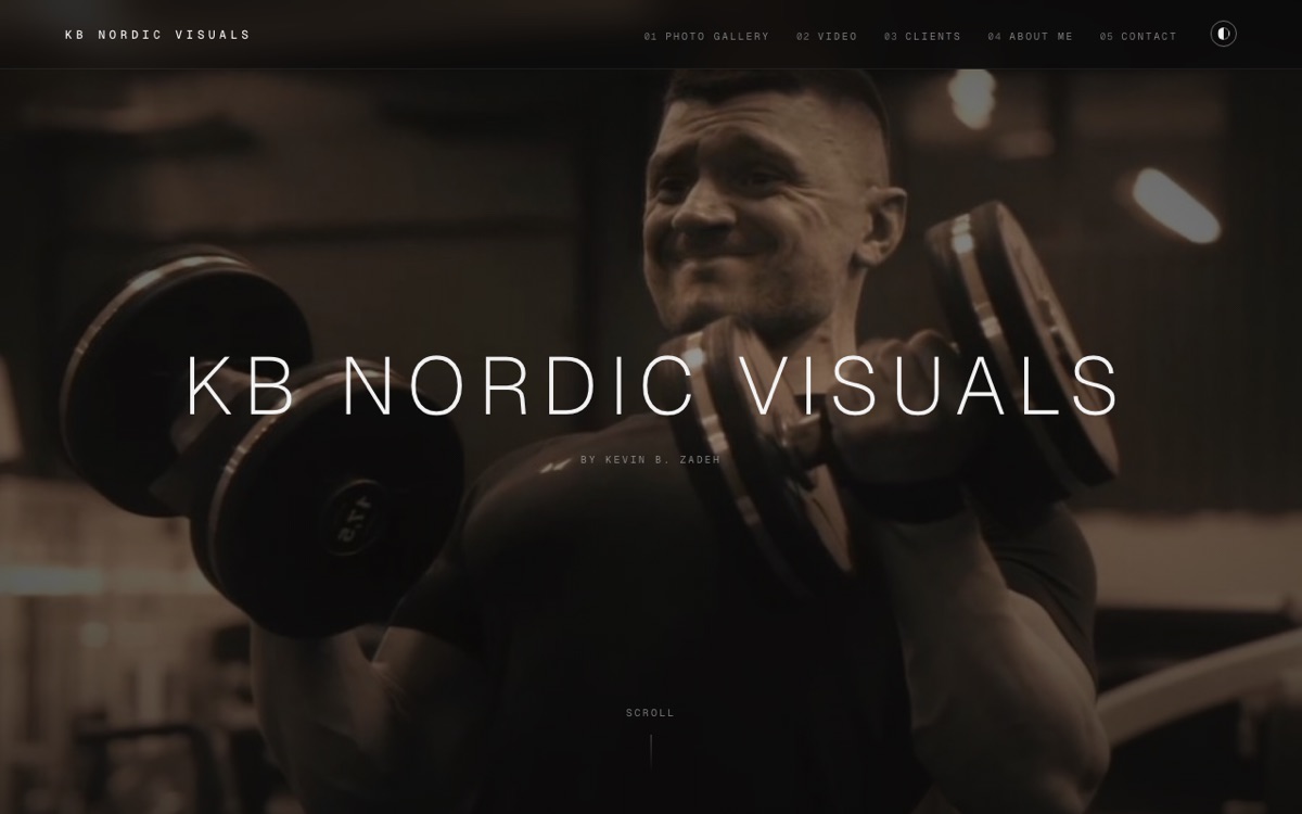 KB Nordic Visuals — portföljhemsida åt fotograf